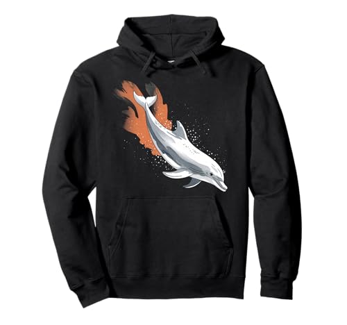 Delphin Tshirt Männer Delfin Orange Animal School Sport Pullover Hoodie von Delphin TShirt Männer Frauen Tierschule Sport