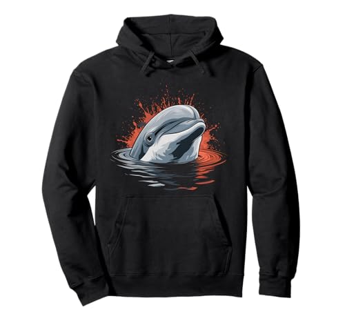 Delphin Tshirt Männer Delfin Orange Animal School Sport Pullover Hoodie von Delphin TShirt Männer Frauen Tierschule Sport