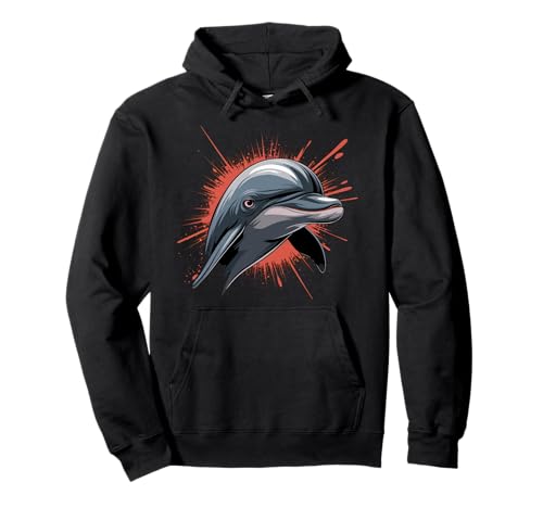 Delphin Tshirt Männer Delfin Orange Animal School Sport Pullover Hoodie von Delphin TShirt Männer Frauen Tierschule Sport