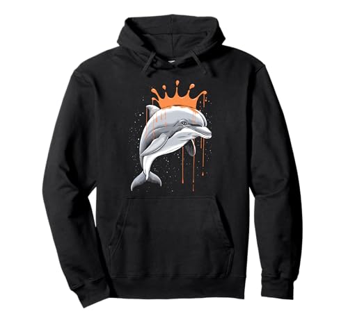 Delphin Tshirt Männer Delfin Orange Animal School Sport Pullover Hoodie von Delphin TShirt Männer Frauen Tierschule Sport