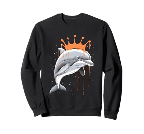 Delphin Tshirt Männer Delfin Orange Animal School Sport Sweatshirt von Delphin TShirt Männer Frauen Tierschule Sport