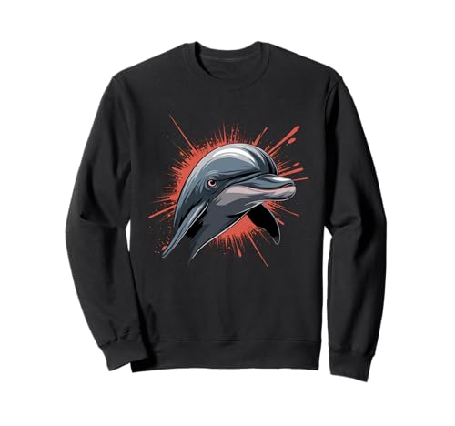 Delphin Tshirt Männer Delfin Orange Animal School Sport Sweatshirt von Delphin TShirt Männer Frauen Tierschule Sport