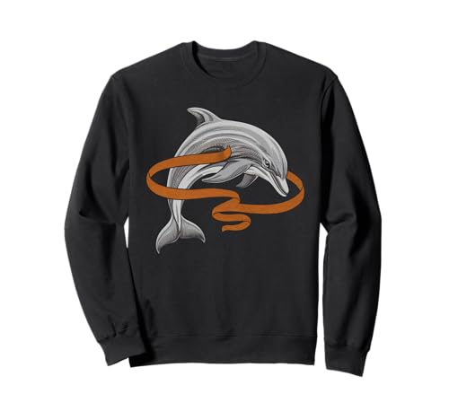 Delphin Tshirt Männer Delfin Orange Animal School Sport Sweatshirt von Delphin TShirt Männer Frauen Tierschule Sport