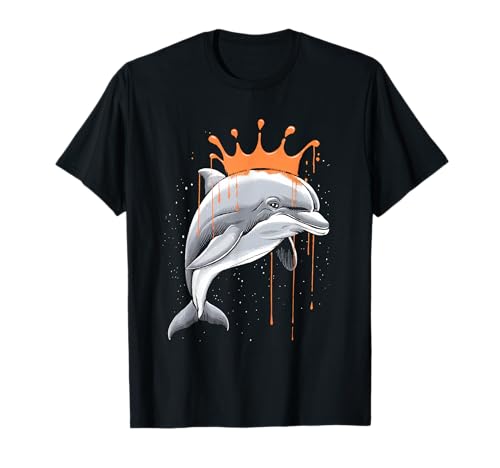Delphin Tshirt Männer Delfin Orange Animal School Sport T-Shirt von Delphin TShirt Männer Frauen Tierschule Sport