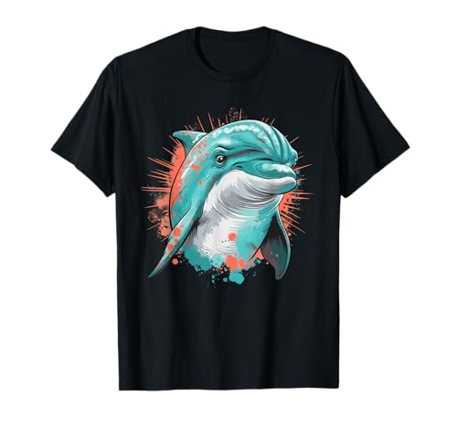 Delphin Tshirt Männer Delfin Orange Animal School Sport T-Shirt von Delphin TShirt Männer Frauen Tierschule Sport