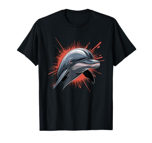 Delphin Tshirt Männer Delfin Orange Animal School Sport T-Shirt von Delphin TShirt Männer Frauen Tierschule Sport