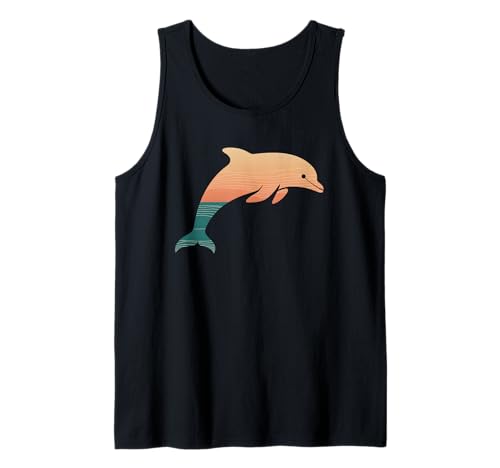 Delphin Tshirt Männer Delfin Orange Animal School Sport Tank Top von Delphin TShirt Männer Frauen Tierschule Sport