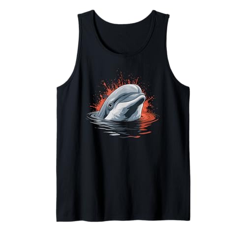 Delphin Tshirt Männer Delfin Orange Animal School Sport Tank Top von Delphin TShirt Männer Frauen Tierschule Sport