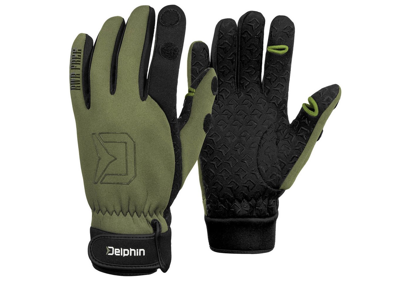 Delphin.sk Angelhandschuhe Delphin RWR Neopren Handschuhe Herren Grün Schwarz von Delphin.sk