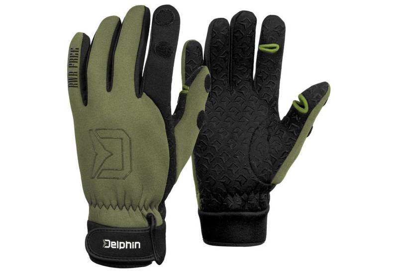 Delphin.sk Angelhandschuhe Delphin RWR Neopren Handschuhe Herren Grün Schwarz von Delphin.sk