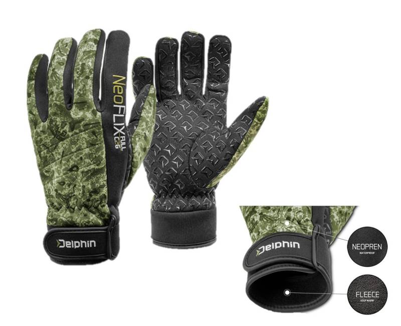 Delphin.sk Angelhandschuhe Neopren NeoFlix Winterhandschuh Fleece gefüttert Grip Angelhandschuh perfekte Accessoire, um Ihre Hände warm und trocken zu halten von Delphin.sk