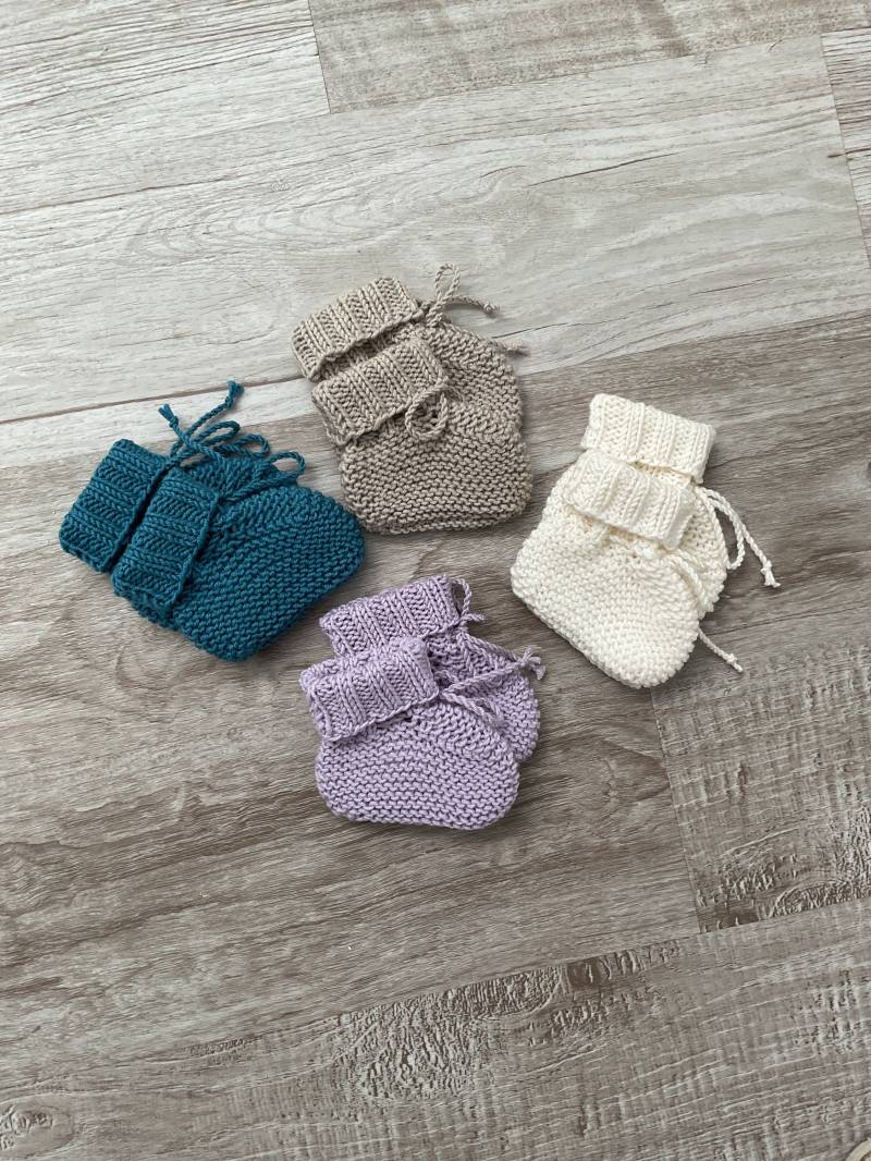 Babyschuhe, Hausschuhe Aus Reiner Wolle | 100% Merino, Handgestrickt, Wollhausschuhe von DelphineCFrance
