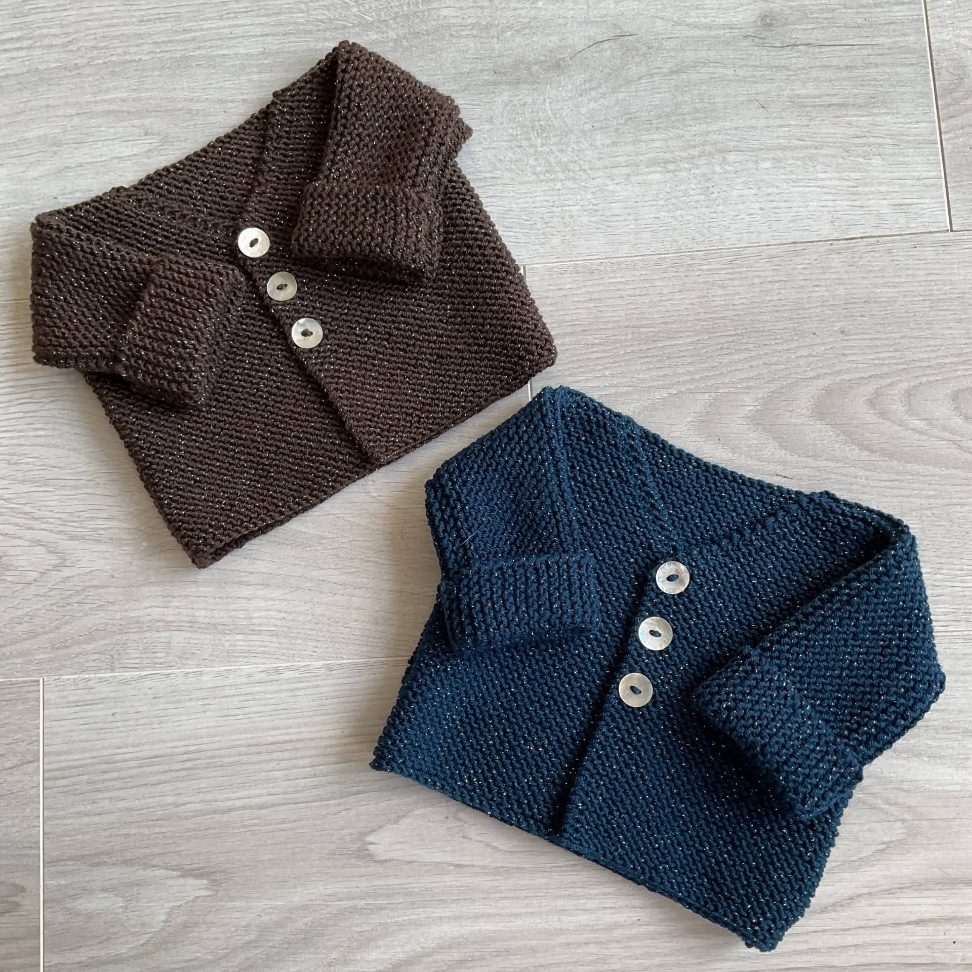 Babyweste, Baby-strickjacke, Schicke Baby-Wollweste | Merino, Silberfaden, Handgestrickt, 3 Monate von DelphineCFrance