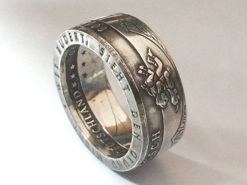 Münzring 10 Euro 2007 Wilhelm Busch Silber 925Er Größe 56 Bis 74 Coin Ring Münze Münzschmuck von DeltaDesign24