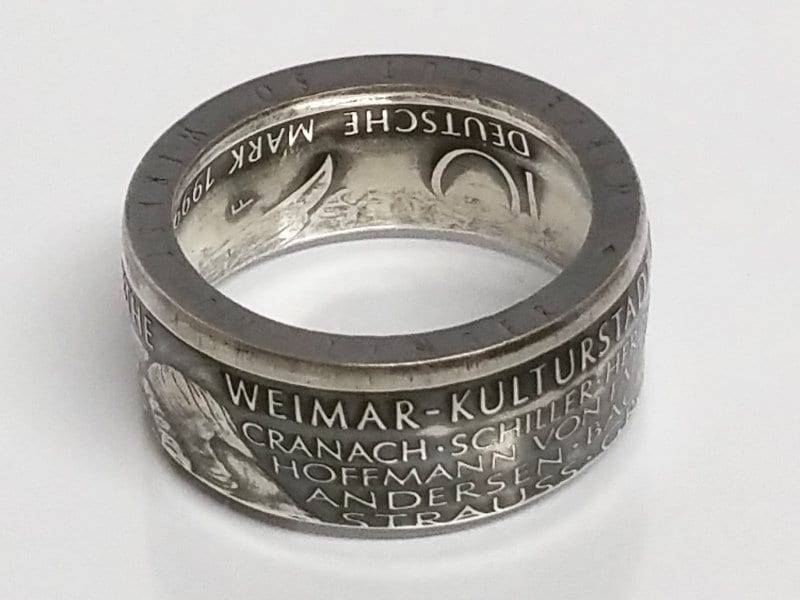Münzring 10 Mark 1999 Weimar Kulturstadt Silber 925Er Größe 56 Bis 72 Coin Ring Münze Münzschmuck von DeltaDesign24