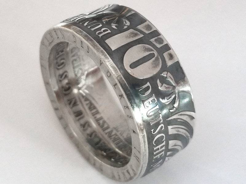 Münzring 10 Mark 2001 Bundesverfassungsgericht Adler Silber 925Er Größe 56 Bis 72 Coin Ring Münze Münzschmuck von DeltaDesign24