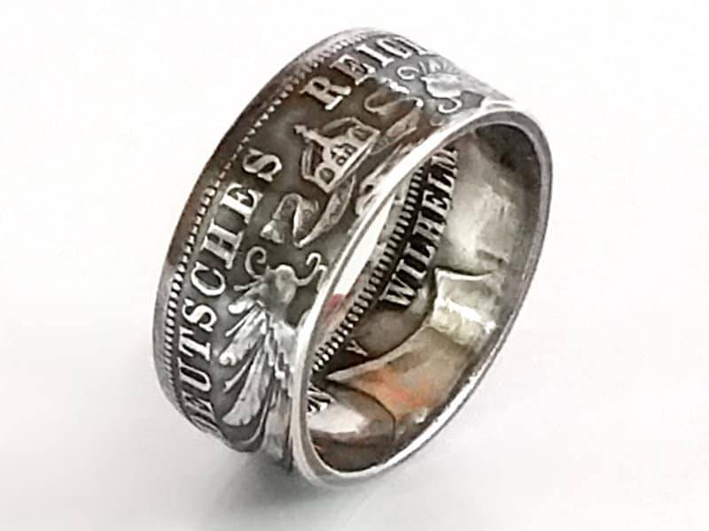 Münzring 3 Mark Kaiserreich 1908-1912 Wilhelm Ii Preussen Silber 900Er Größe 60 Bis 74 Coin Ring Münze Münzschmuck von DeltaDesign24