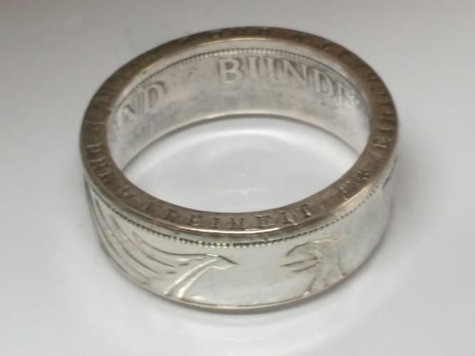 Münzring 5 Mark Silber Heiermann Silberadler Dm Ring 625Er Größe 52 Bis 72 Poliert Coin Münze Münzschmuck von DeltaDesign24