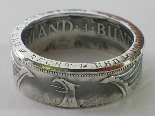 Münzring 5 Mark Silber Heiermann Silberadler Dm Ring 625Er Größe 52 Bis 72 Vintage Coin Münze Münzschmuck von DeltaDesign24