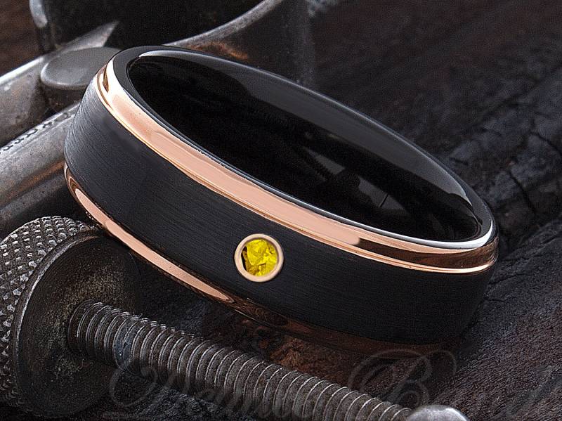 Diamant Ehering - Herrenring Diamantring Verlobungsring Jubiläumsring von DeluxeBands