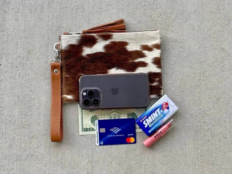 Rindsleder Handtasche Rodeo Western Clutch Geldbörse Portemonnaie Echtes Haar Auf Kuhfell Haut Tasche Braun Tan | Cowgirl Geschenke von DeluxeDecorCowhide