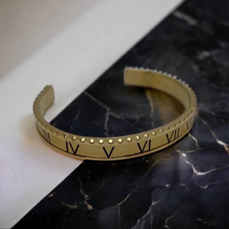 Roman Gold Bezel Watch Bracelet Wristband, Steel Cuff, Accessory, Bezel, Gift For Him Collector Watch Enthusiast Roman Gold Bezel Watch Bracelet Wristband, Steel Cuff, Accessory, Bezel, Gift For Him Collector Watch Enthusiast von DeluxeJewelleryDE