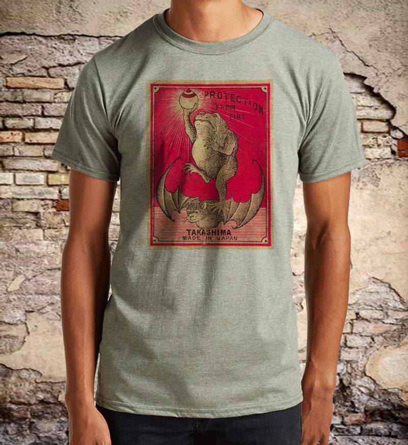 Froschschutz Aus Feuer Takashima Made in Japan Vintage Design T-Shirt von Deluxesoultees