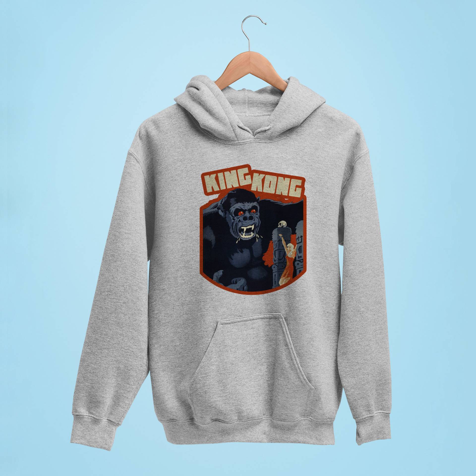 Pullover Hoodie "King Kong" Vintage Poster Style Deluxe Soul Tees Pullover Hoodie "King Kong" Vintage Poster Style Deluxe Soul Tees von Deluxesoultees