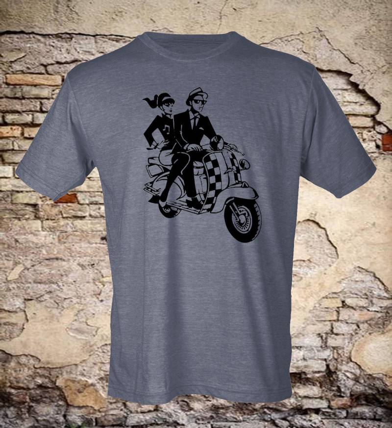 Rude Boy & Girl Scooter Fahrer T-Shirt von Deluxesoultees