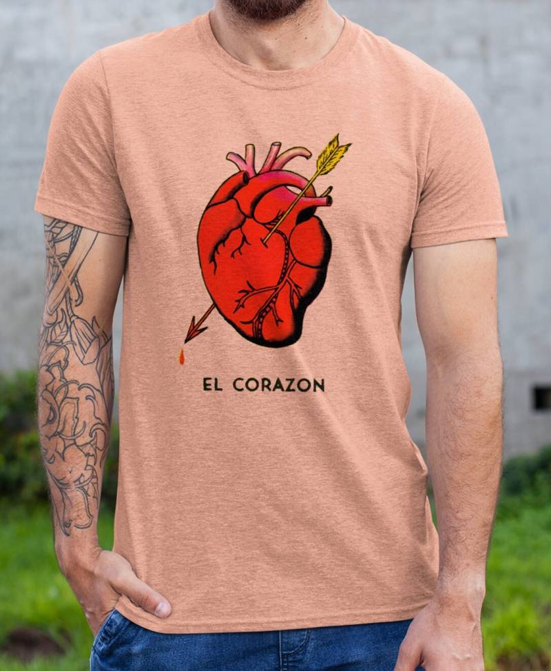 Vintage Style El Corazon "Herz Und Pfeil" T-Shirt von Deluxesoultees
