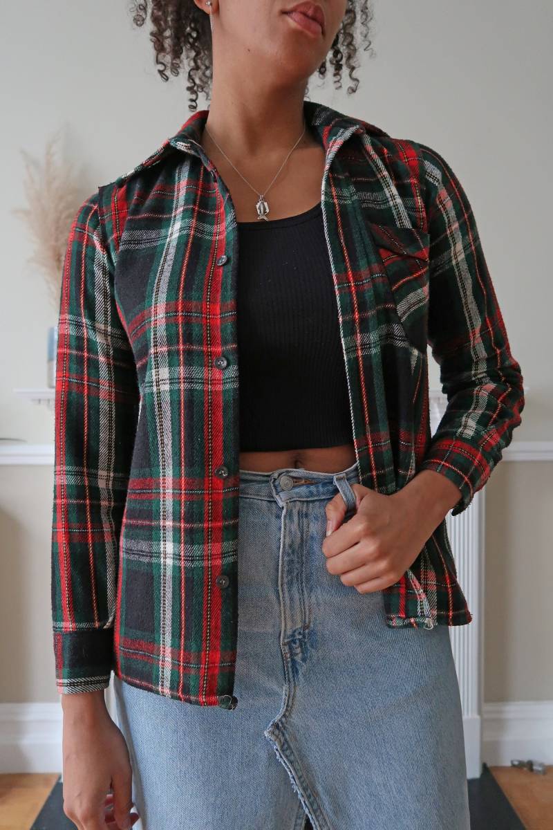 Vintage Grunge Karohemd Uk 10 Vintage Grunge Karohemd Uk 10 von DelveVintage