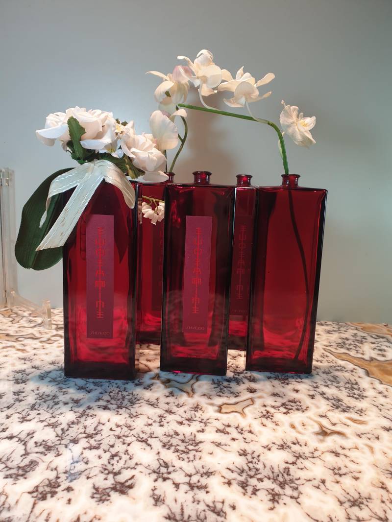 Shiseido Eudermine Revitalizing Essence Flaschen Als Vase 5 Stück Konvolut von DemDemShop