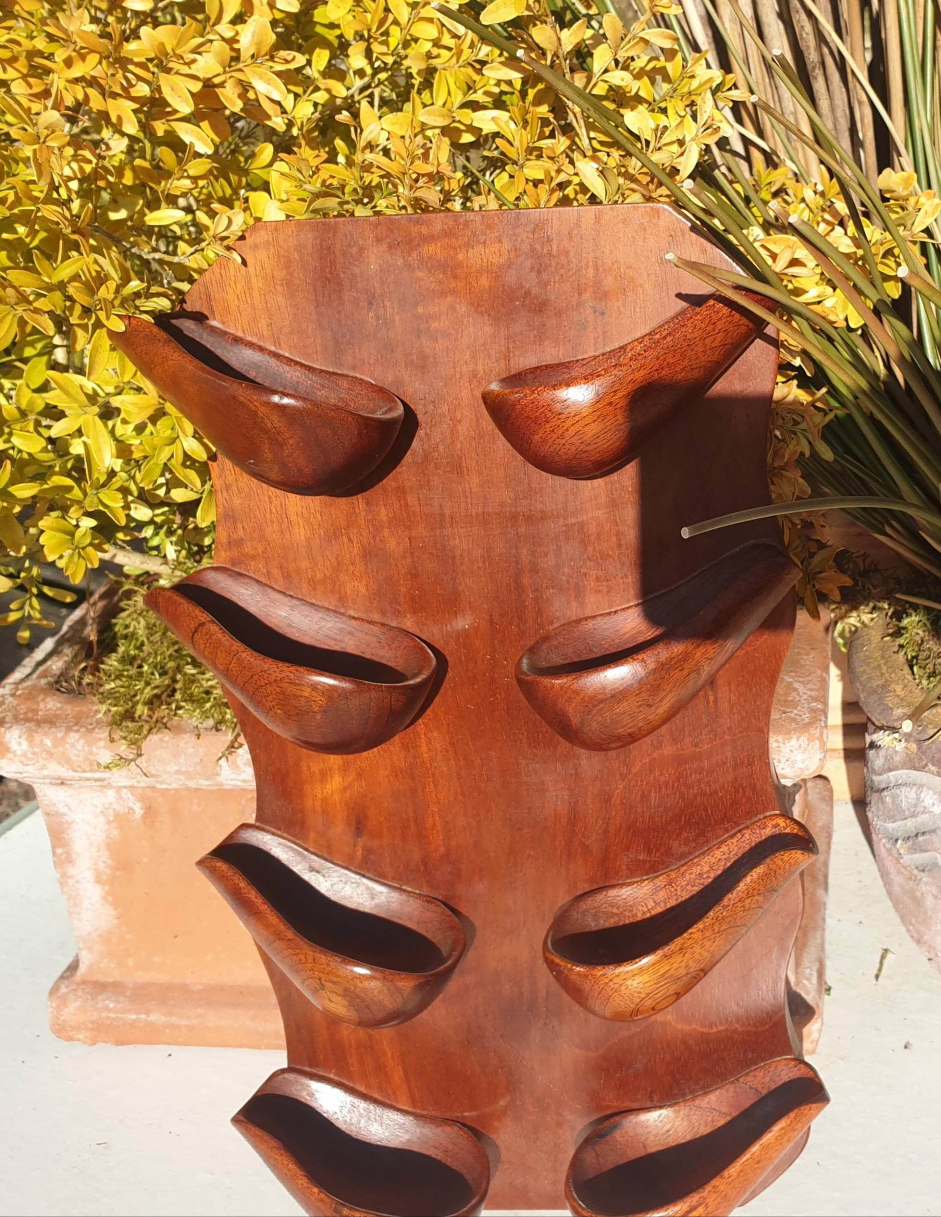 Teakholz Pfeifen Ständer Roel Italien von DemDemShop