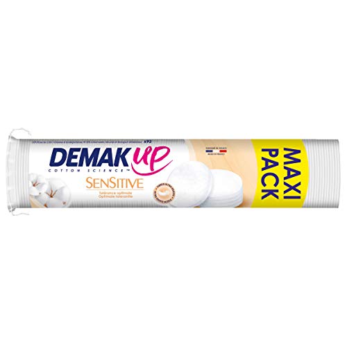 Demak'Up Sensitive Wattepads für Gesicht und Augen, 100% natürliche Baumwollfasern, 93 Stück von Demak'Up