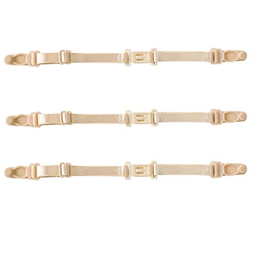 Demarkt 3X Anti Rutsch BH Träger Halter Elastische Verstellbare BH Träger Magic Straps Hautfarbe von Demarkt