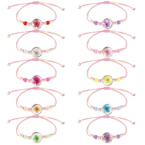 Demarsen Freundschaftsarmbänder Kinder Gewebte Armbänder für Mädchen 8-26 cm Einstellbar Schmuck Mädchen Handgefertigt Armband für Geburtstag Mitgebsel von Demarsen