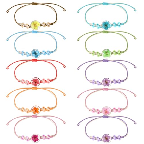 Demarsen Geflochten Freundschaft Armbänder Verstellbar ArmbäNder Kinder Bunte Armbänder Set für Mitgebsel Mädchen Kindergeburtstag,Schultütefüllung Geflochten von Demarsen