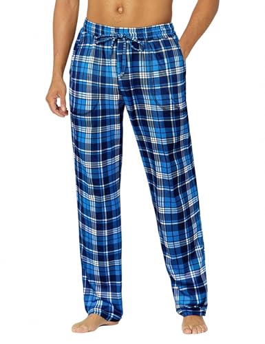 Demegimi Herren Schlafanzughose Lang Karierte Pyjamahose Lange Schlafhose Freizeithose für Männer von Demegimi