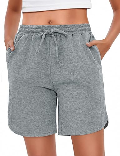 Demegimi Kurze Sporthose Damen Sportshorts High Waist Sommer Shorts Locker Jogginghose Kurz Sommerhose für Damen von Demegimi