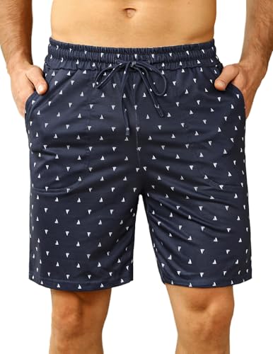 Demegimi Schlafhose Herren Kurze Schlafanzughose Baumwolle Pyjamahose Sommer Schlafshorts Bermuda Shorts mit Allover Segelboot Seeschiff Print Demegimi Schlafhose Herren Kurze Schlafanzughose Baumwolle Pyjamahose Sommer Schlafshorts Bermuda Shorts mit Allover Segelboot Seeschiff Print von Demegimi