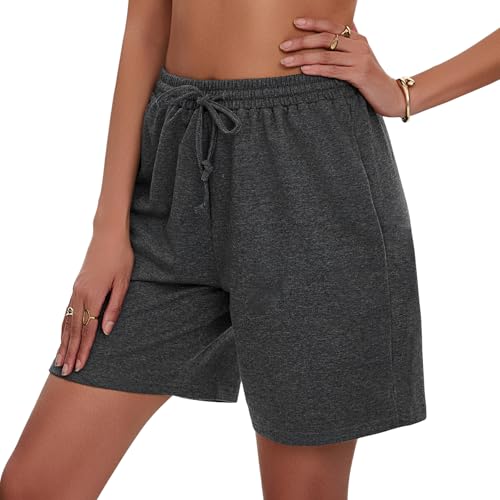 Demegimi Shorts Damen Sommer Sport Kurze Jogginghose High Waist Sweatshorts Running Gym Shorts Kurz Sport Hose von Demegimi