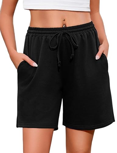 Demegimi Shorts Damen Sommer Sport Kurze Jogginghose High Waist Sweatshorts Running Gym Shorts Kurz Sport Hose von Demegimi