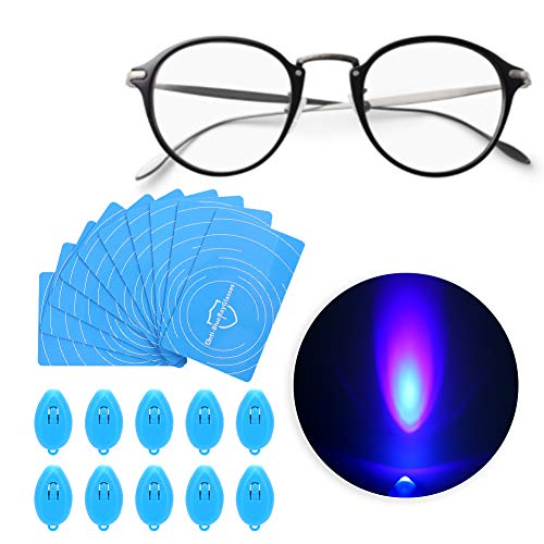 Demeras Brillen-Anti-Blaulicht-Test, Anti-Blaulicht-Testwerkzeug, 10 Set Anti-Blaulicht-Testkarte Zur Erkennung von Blaulicht-Brillen von Demeras