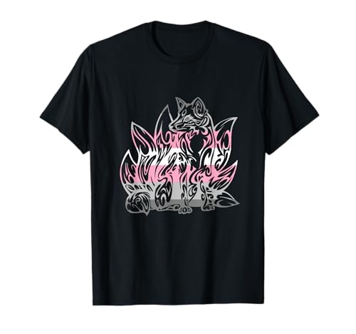 Demigirl Flagge Kitsune Fox Demi Girl LGBTQ Demigirl Pride T-Shirt von Demi Girl Woman LGBTQ Demigirl Pride