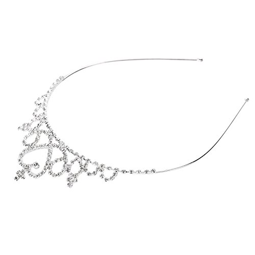 Demiawaking Strass Kristall Tiara Haarband Kind Mädchen Braut Prinzessin Prom Krone von Demiawaking