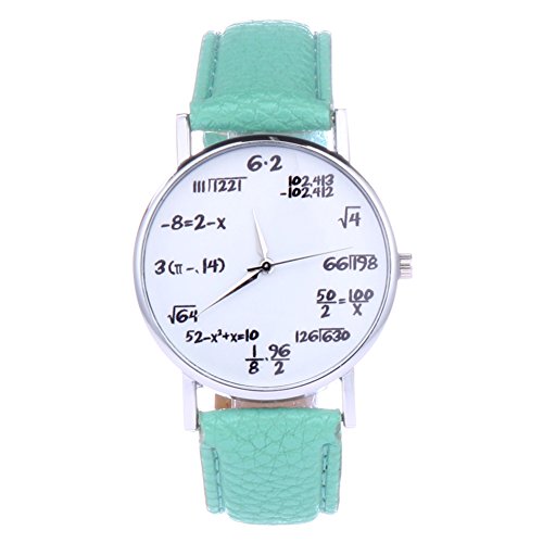 demiawaking Fashion Mathematische Formel Jungen Mädchen Student Frauen Kunstleder Band Analog Quarz weiblich Handgelenk Uhren Geschenk von Demiawaking