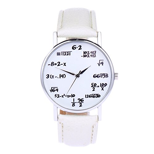 demiawaking Fashion Mathematische Formel Jungen Mädchen Student Frauen Kunstleder Band Analog Quarz weiblich Handgelenk Uhren Geschenk von Demiawaking