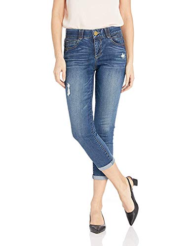 Democracy Damen AB Solution Crop Jeans, Distressed Blue, 38 von Democracy