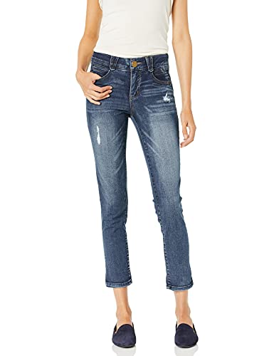 Democracy Damen AB Solution Crop Jeans, Distressed Blue, 48 von Democracy