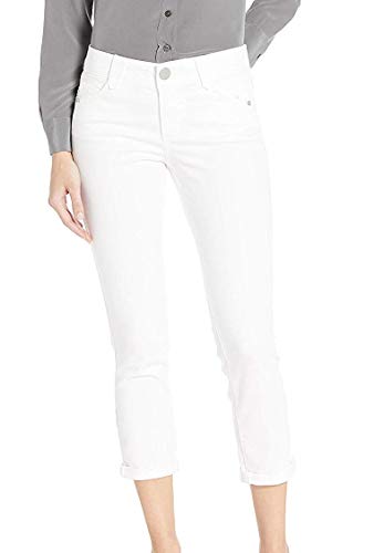 Democracy Damen AB Solution Crop Jeans, Optic White 10, 42 von Democracy